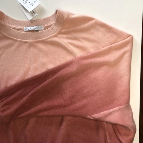 Young Fabulous and Broke Women's Pullover Pink Ombre Long Sleeve Medium Velvety - Picture 3 of 9